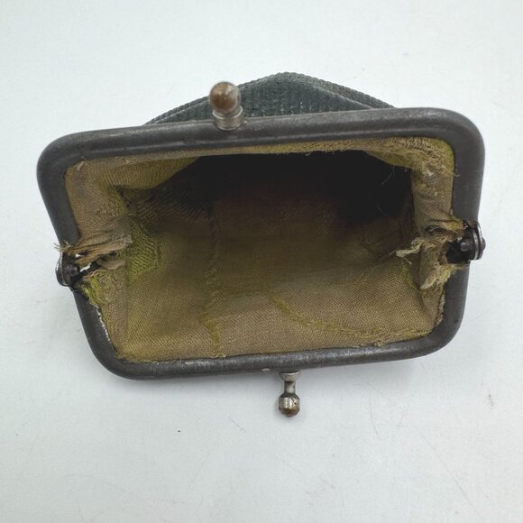 Vintage Leather Worn Coin Purse Tooth Pouch 1900's Era 3" x 2" - Picture 9 of 15